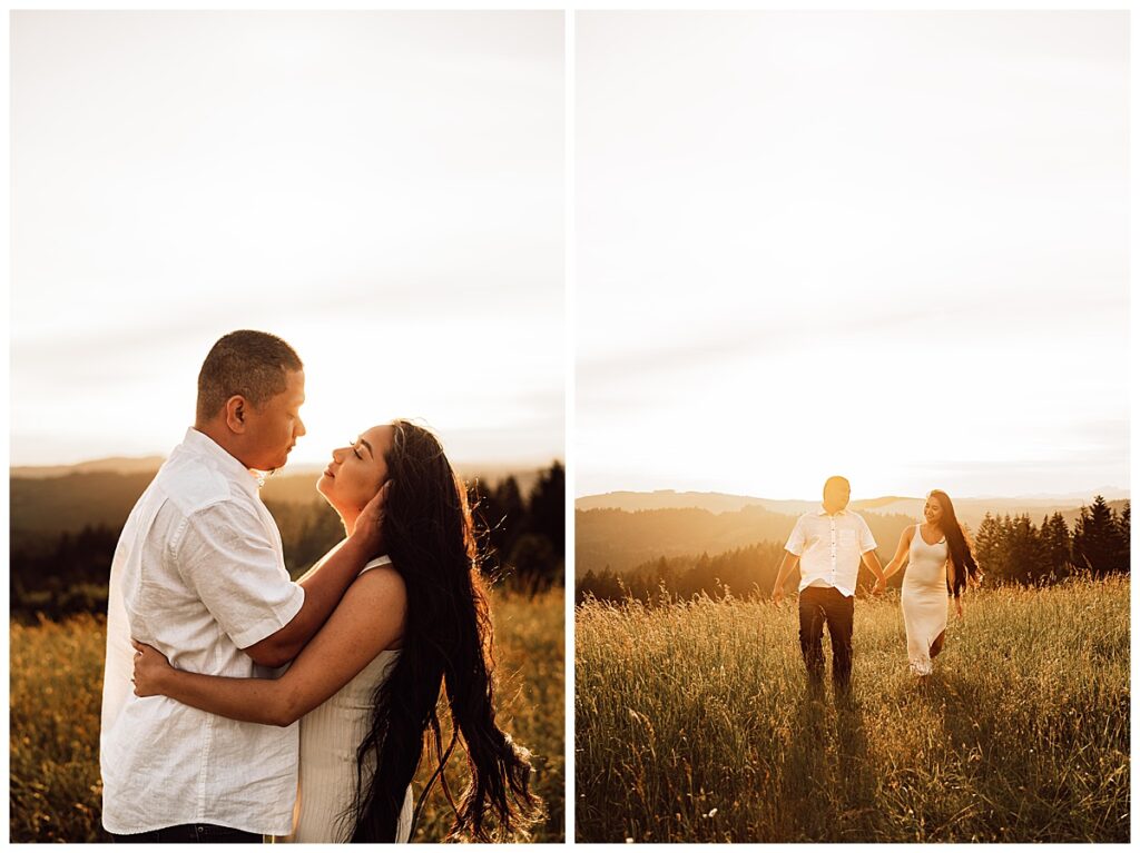 Oregon Engagement Photography - Golden Hour Engagement Session | Kelsey + Lenny