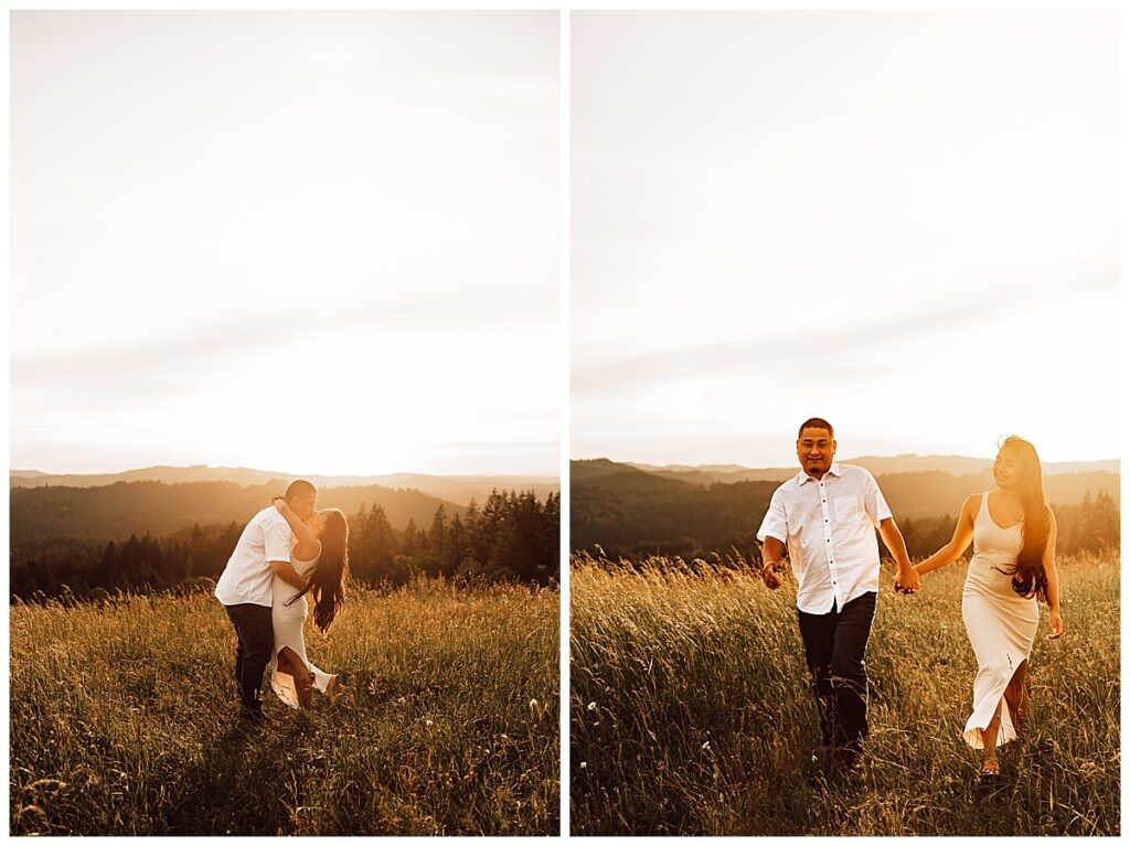 Oregon Engagement Photography - Golden Hour Engagement Session | Kelsey + Lenny